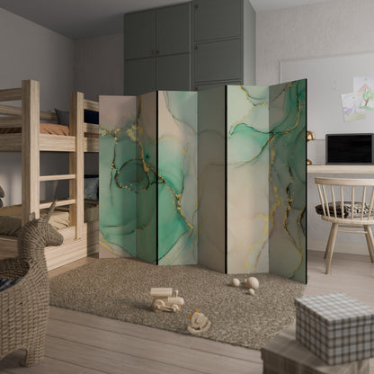 MARBLEIZED MYSTIQUE Biombo de 6 paneles