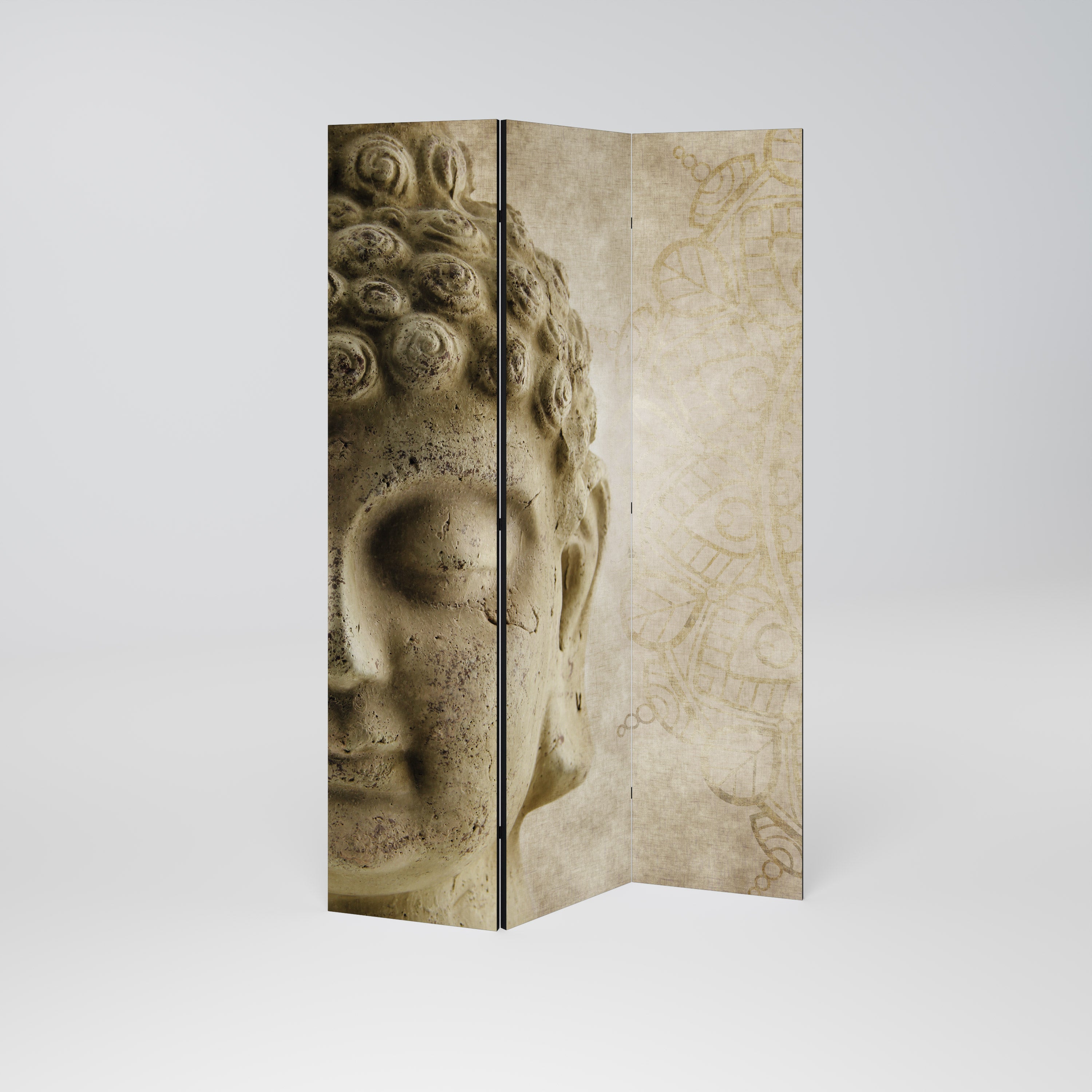 MYSTICAL MEDITATION SCENE Decorative 3-Panel Room Divider