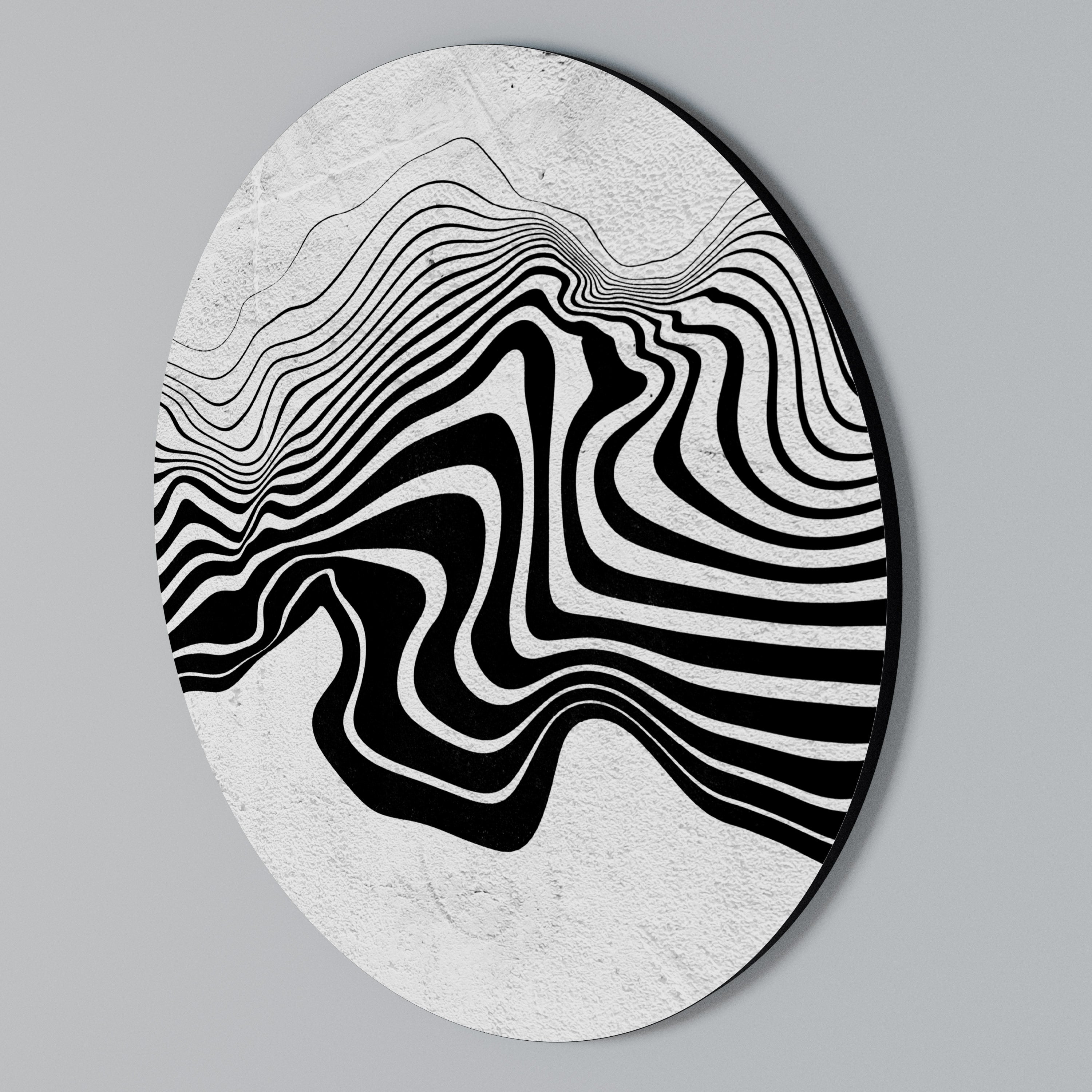MONOCHROME MIRAGE Round Wall Art