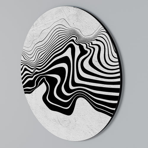 MONOCHROME MIRAGE Arte de pared redondo