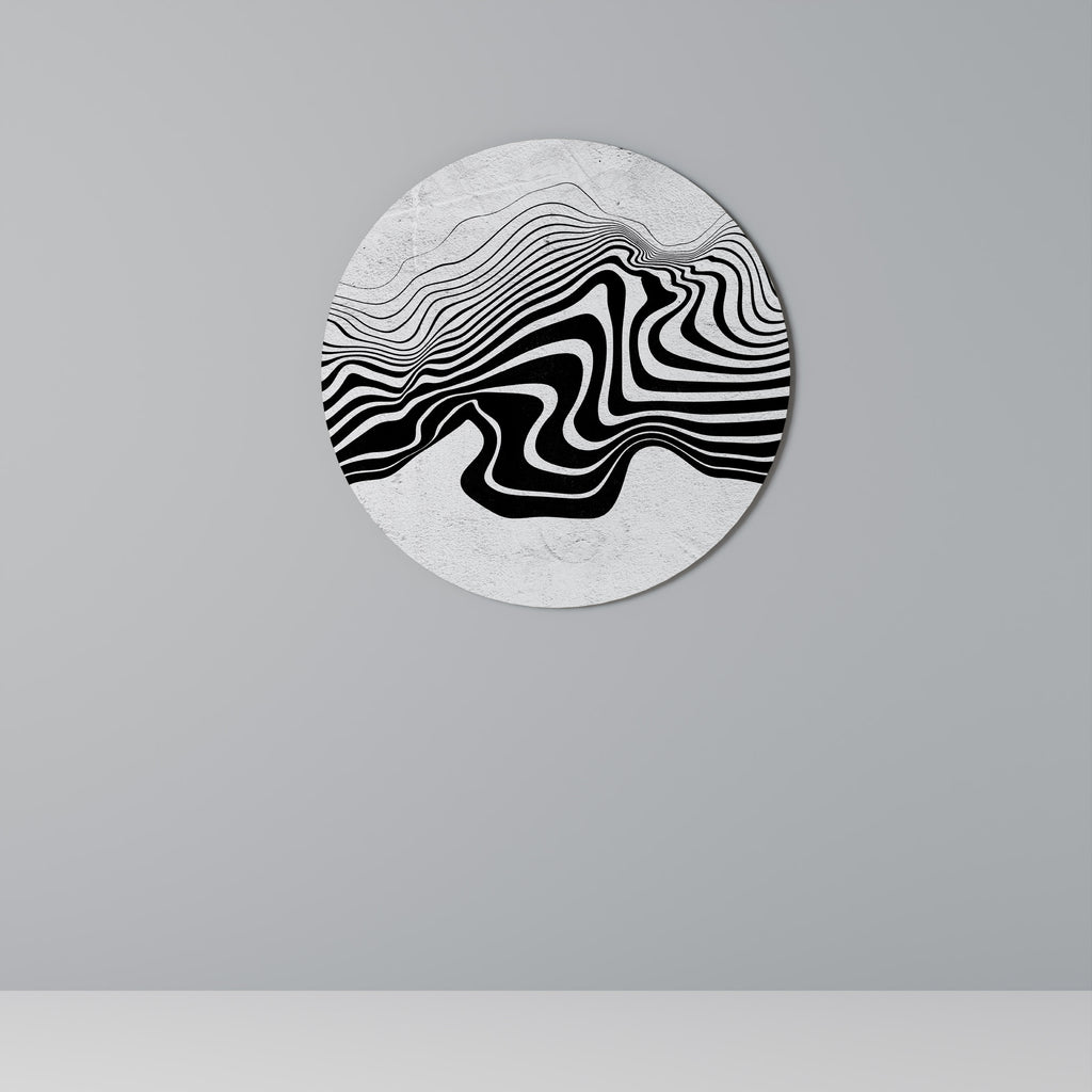 MONOCHROME MIRAGE Round Wall Art