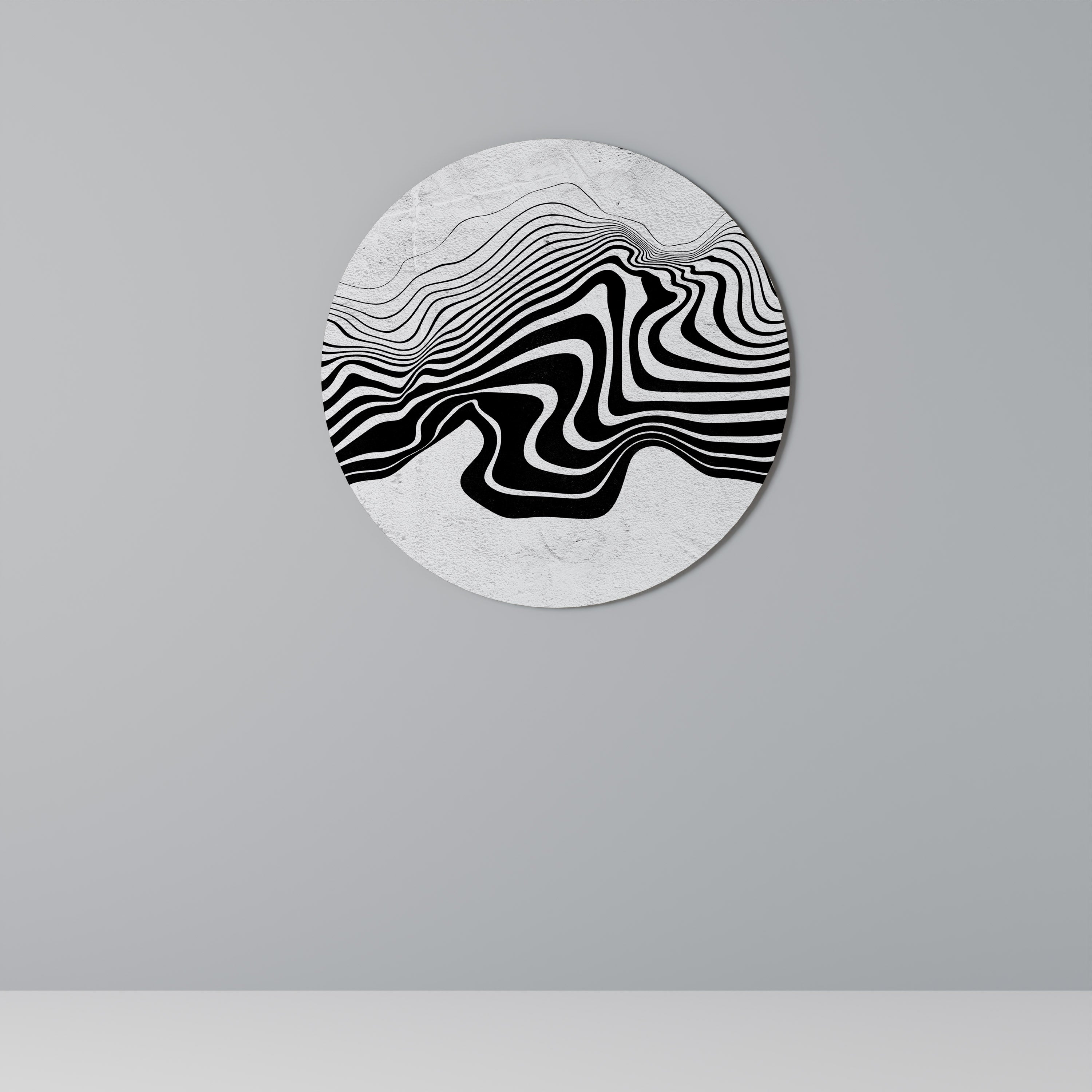 MONOCHROME MIRAGE Round Wall Art