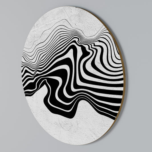 MONOCHROME MIRAGE Arte de pared redondo
