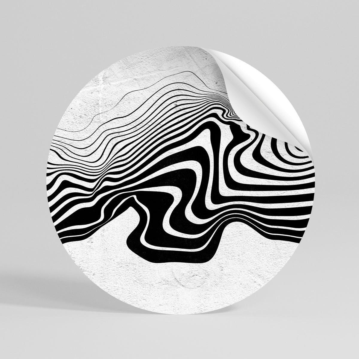 MONOCHROME MIRAGE Vinilo adhesivo redondo