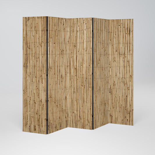 STRAW BOUND DELIGHT Biombo de 5 paneles