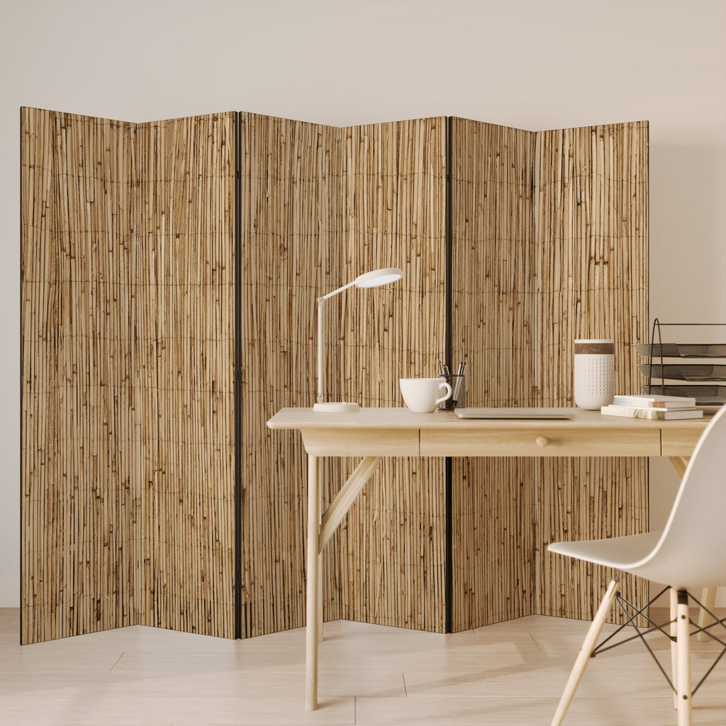 STRAW BOUND DELIGHT 6-Panel Room Divider