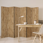 STRAW BOUND DELIGHT Decorative 6-Panel Room Divider