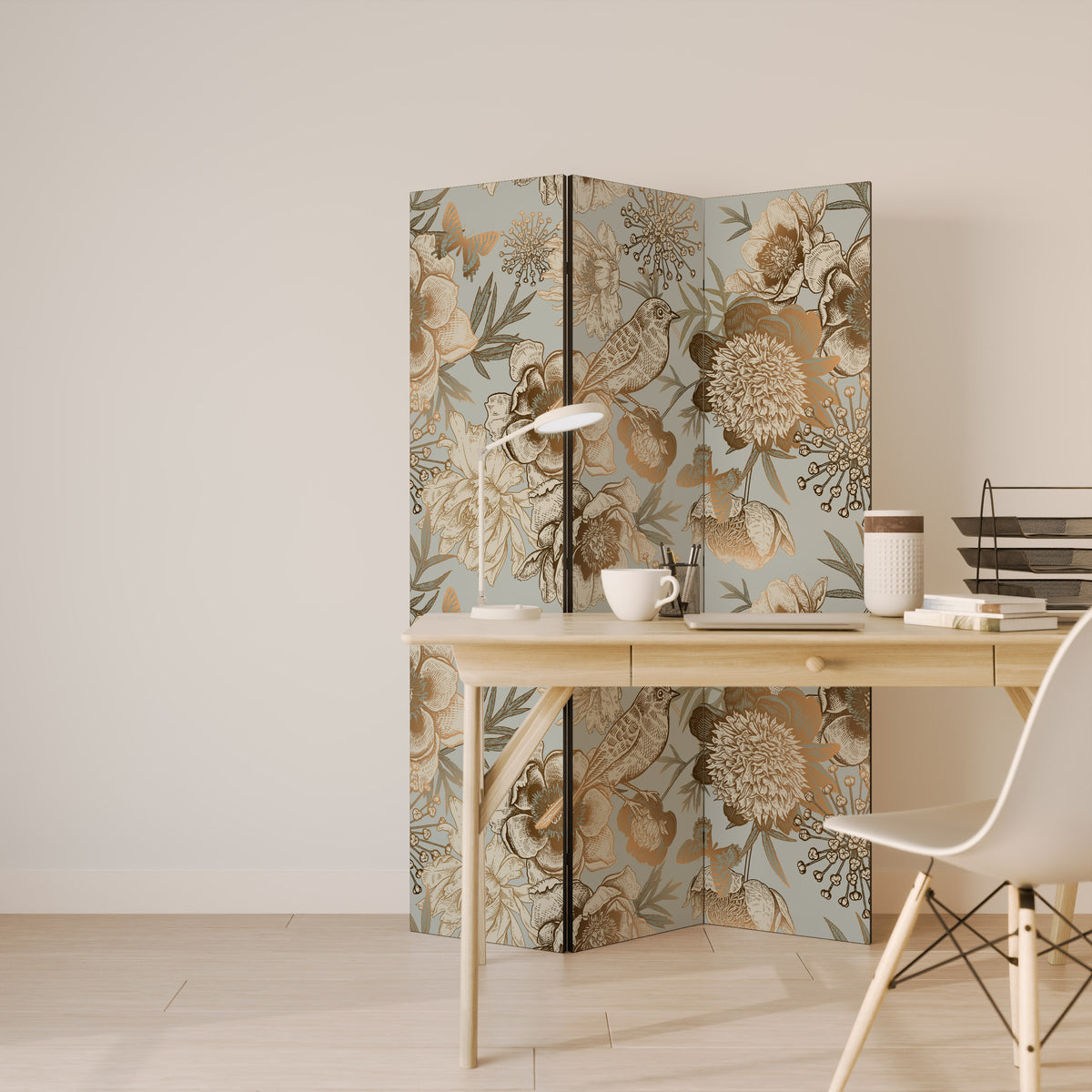 SUCCULENT WHIMSY 3-Panel Room Divider