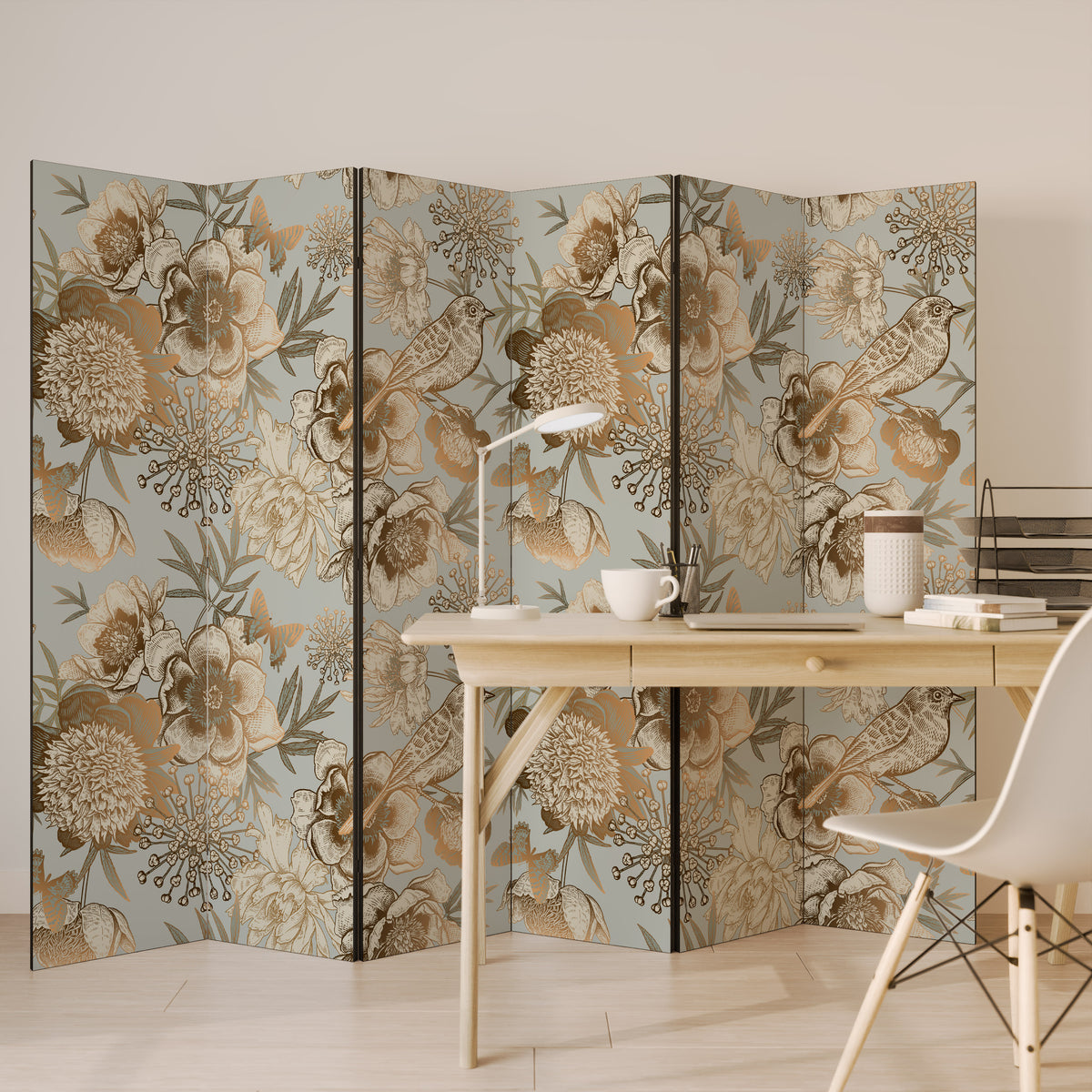 SUCCULENT WHIMSY Biombo de 6 paneles