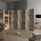 SUCCULENT WHIMSY Decorative 6-Panel Room Divider