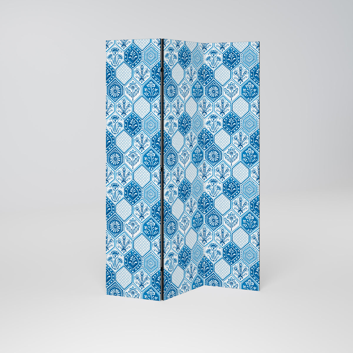 AQUATIC HEXAGON DREAM Biombo de 3 paneles