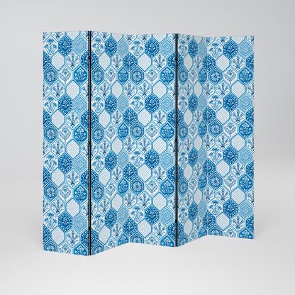 AQUATIC HEXAGON DREAM Biombo de 5 paneles