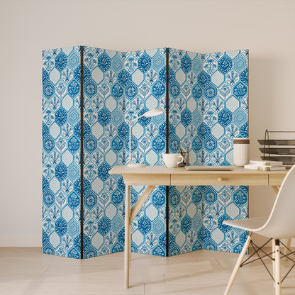 AQUATIC HEXAGON DREAM Biombo de 5 paneles