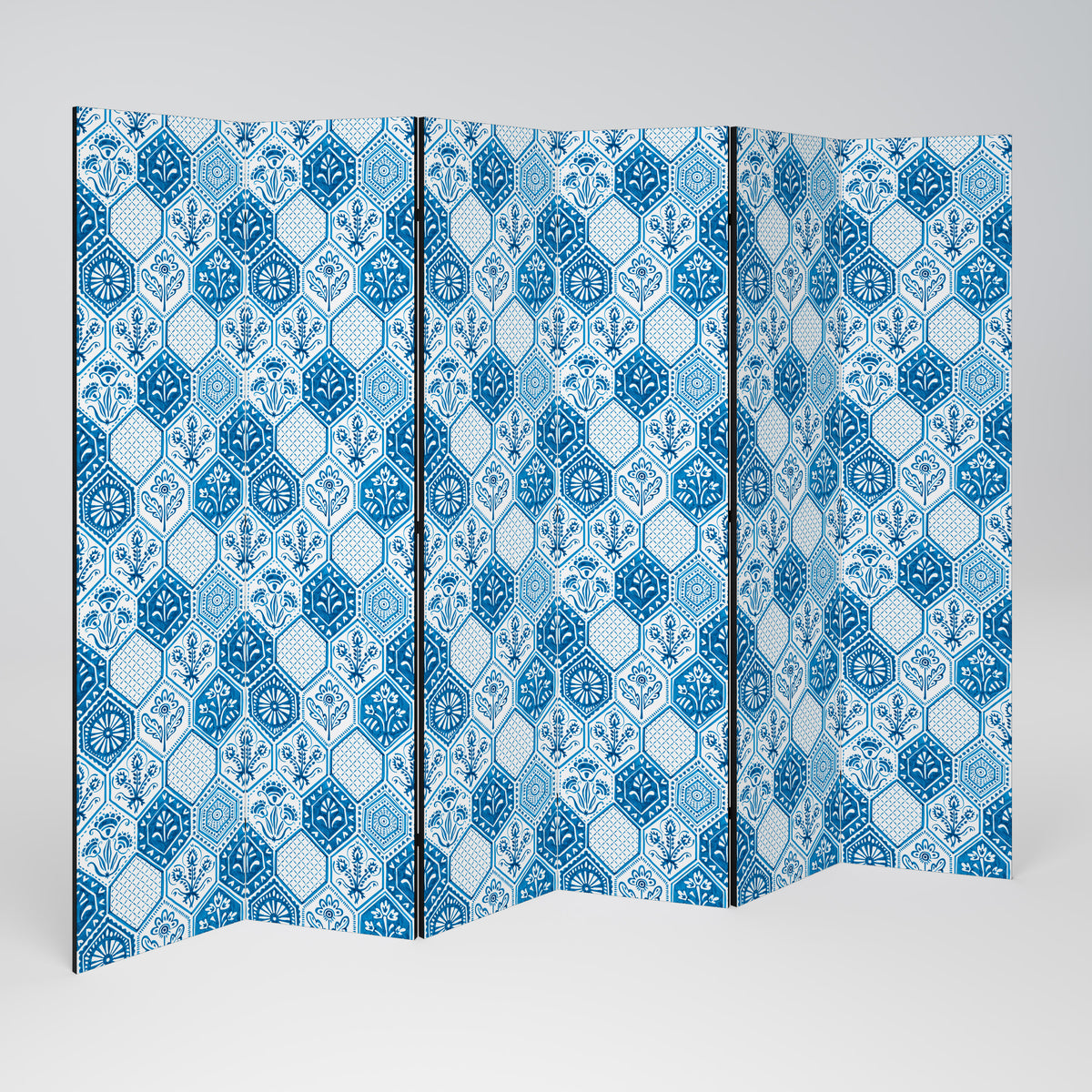 AQUATIC HEXAGON DREAM Biombo de 6 paneles