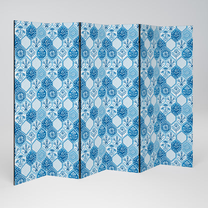 AQUATIC HEXAGON DREAM Biombo de 6 paneles