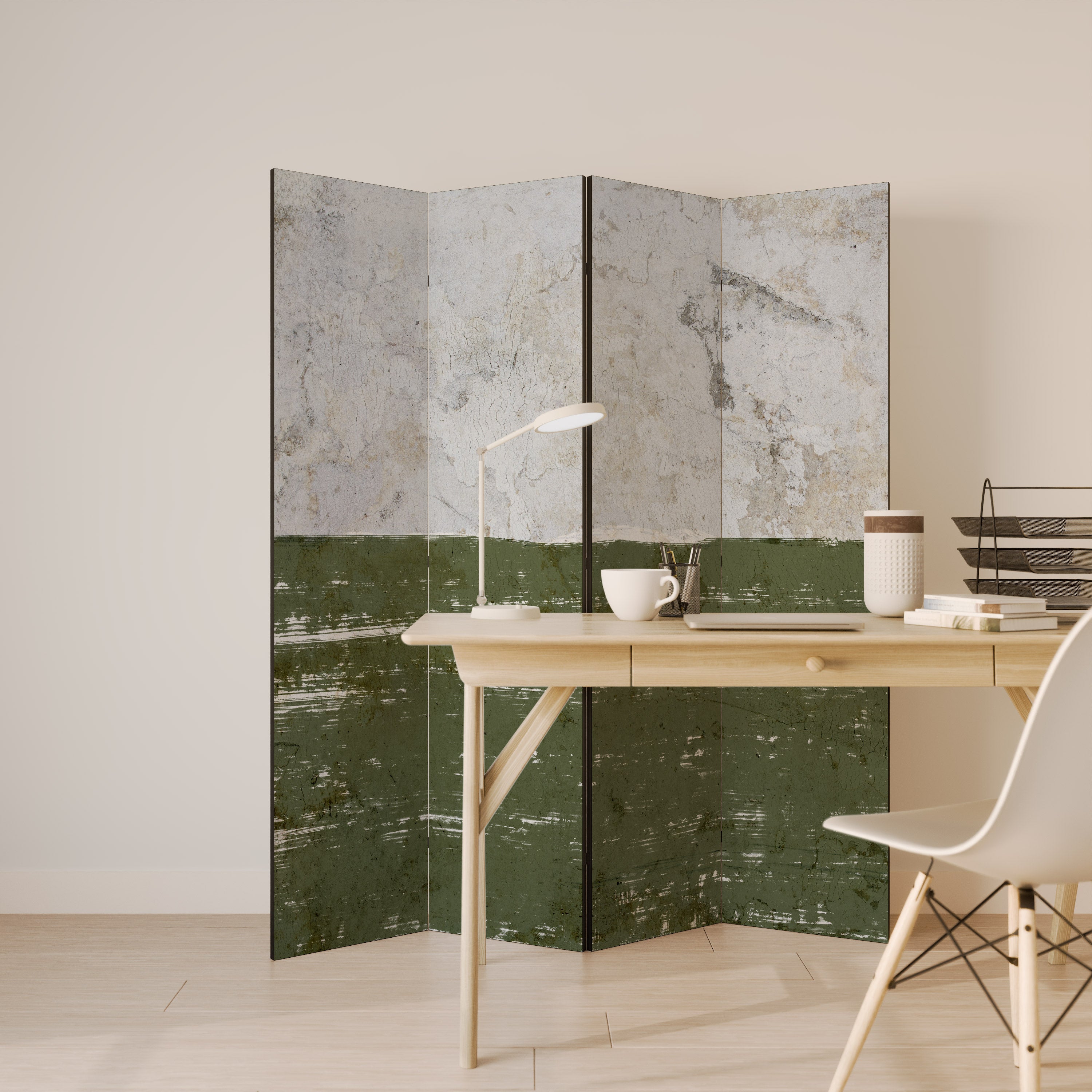 RUSTIC RADIANCE ASSEMBLED Biombo de 4 paneles