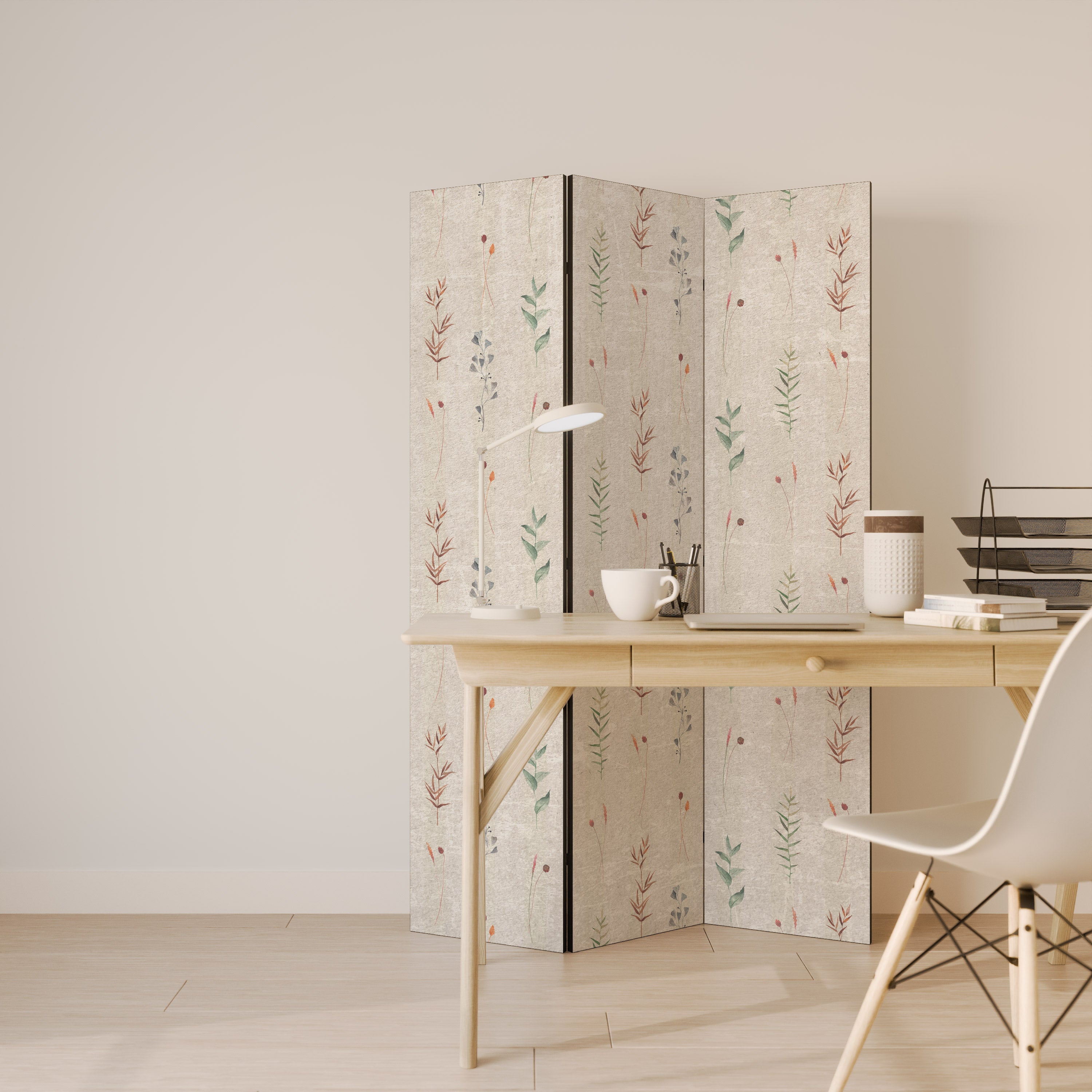 Biombo decorativo de 3 paneles VERDANT HARMONY