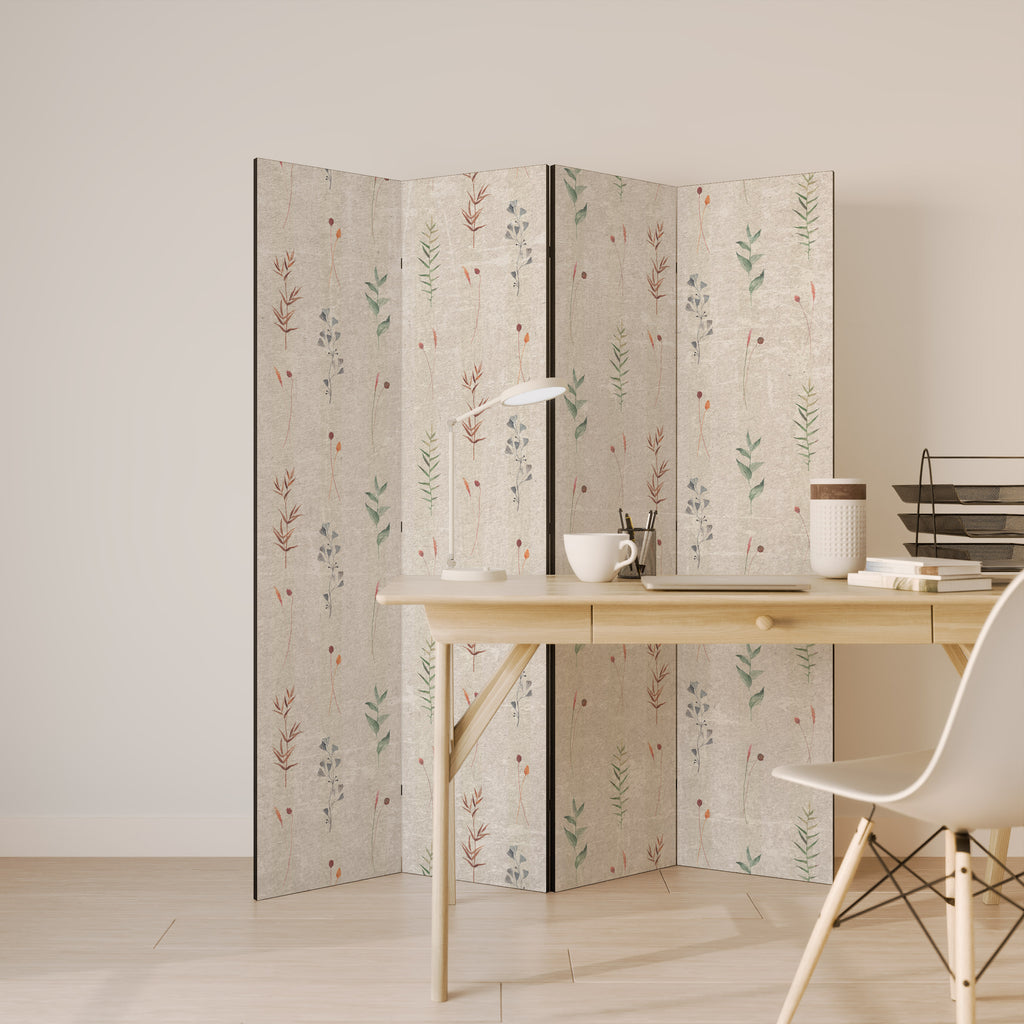 VERDANT HARMONY Biombo de 4 paneles