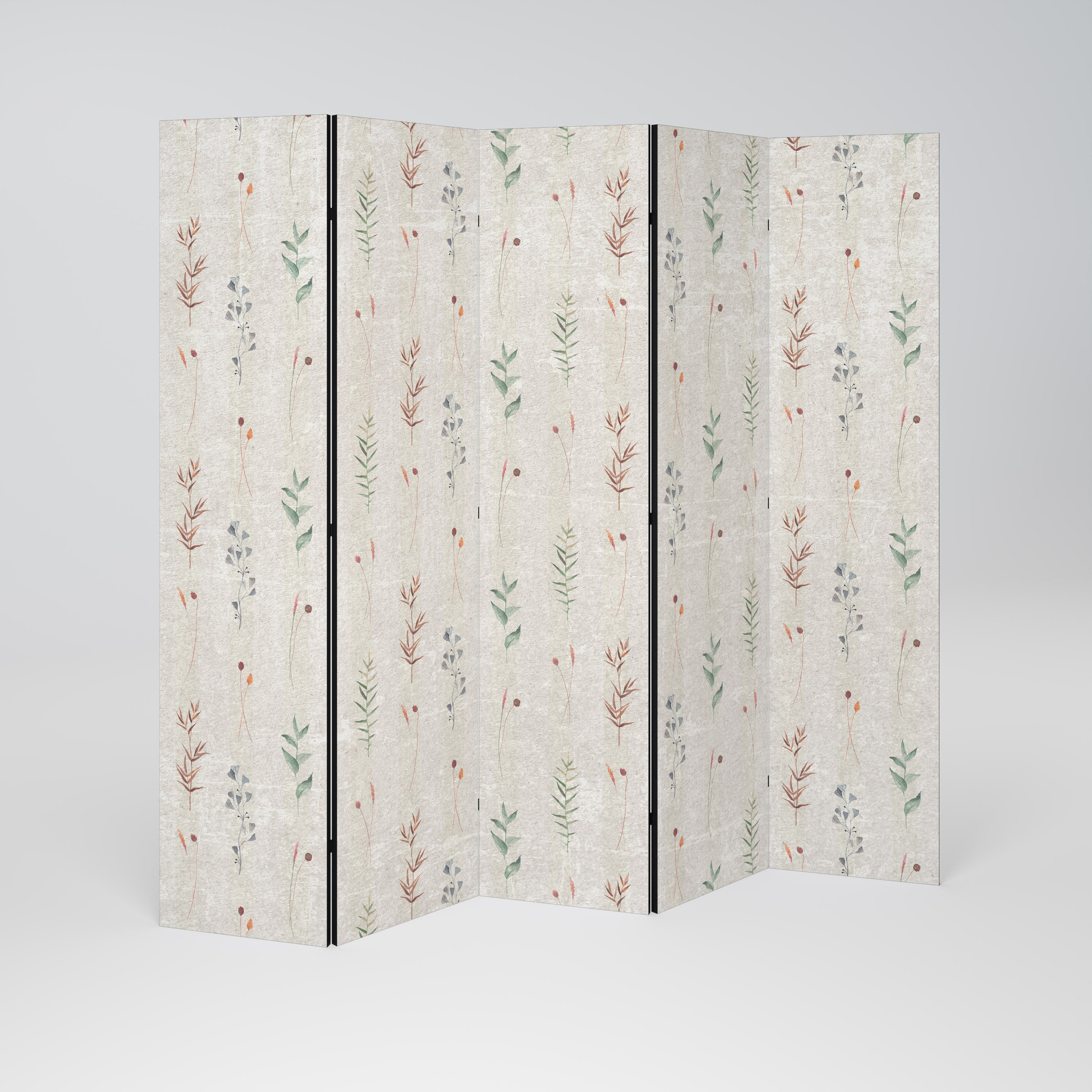 VERDANT HARMONY Decorative 5-Panel Room Divider