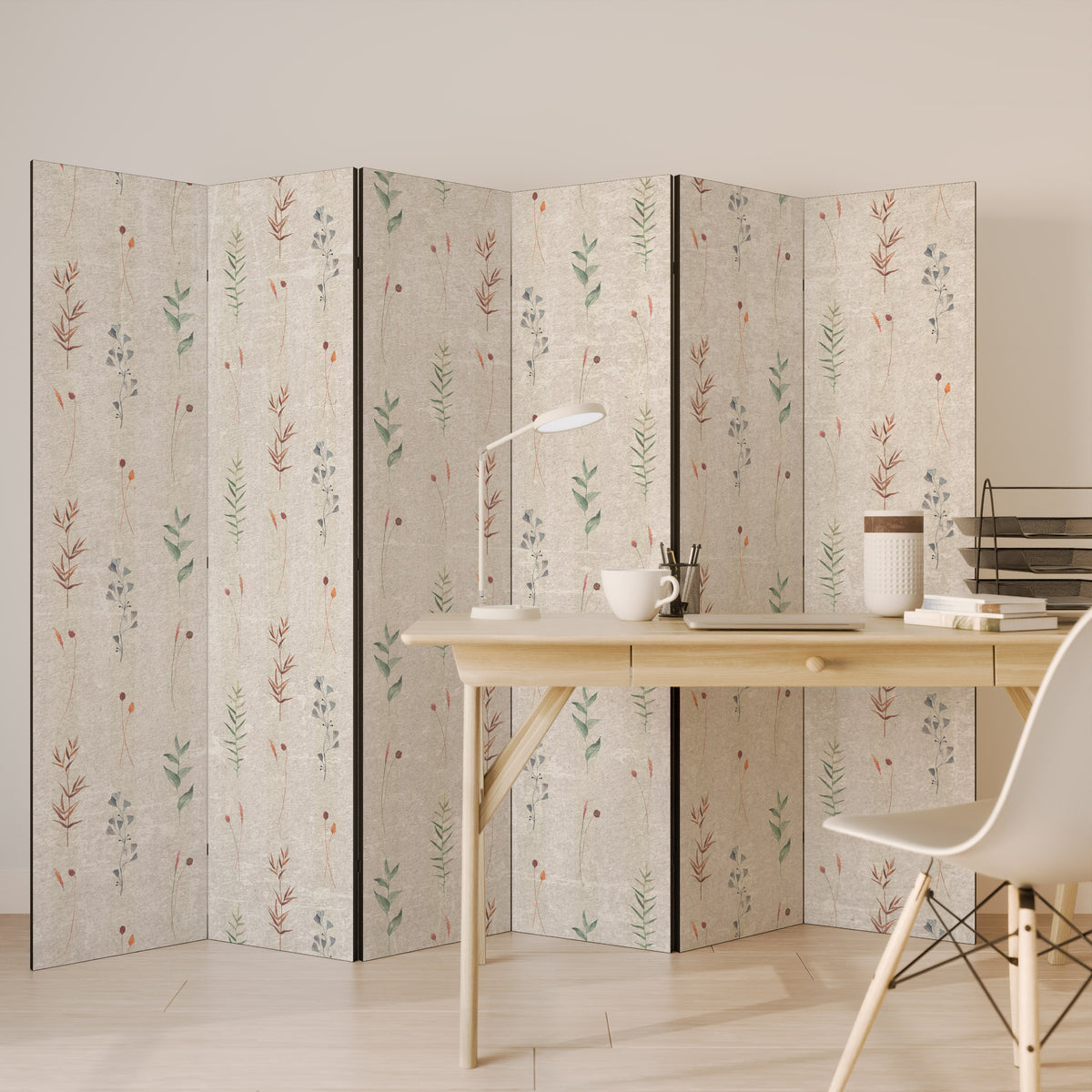 VERDANT HARMONY Biombo de 6 paneles