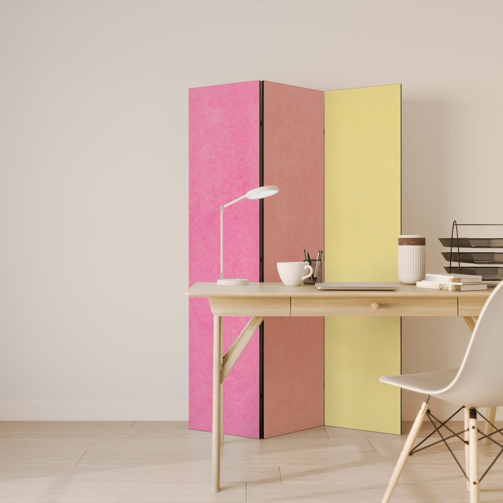 LIKE A ROLLING SHADE Decorative 3-Panel Room Divider