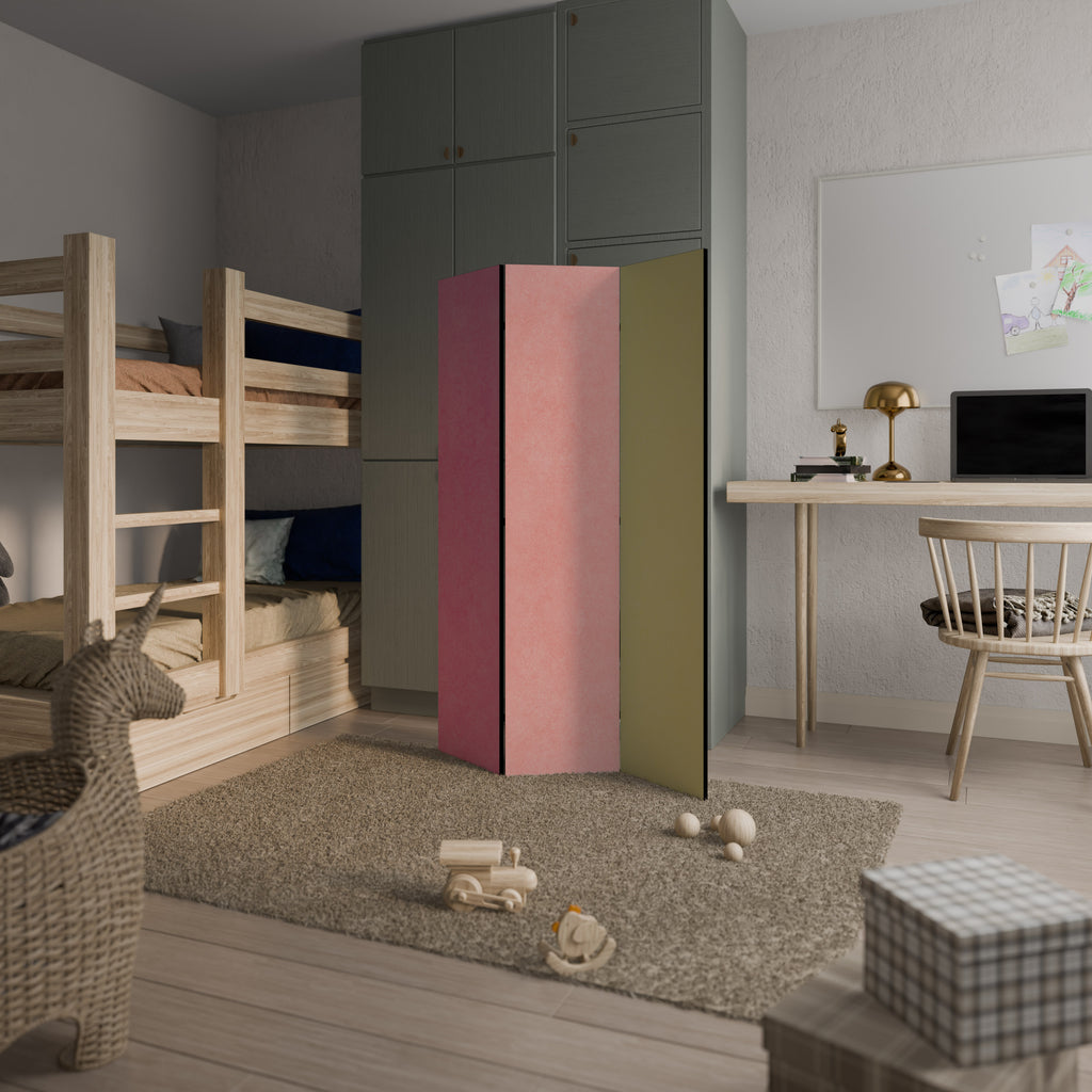 LIKE A ROLLING SHADE Decorative 3-Panel Room Divider