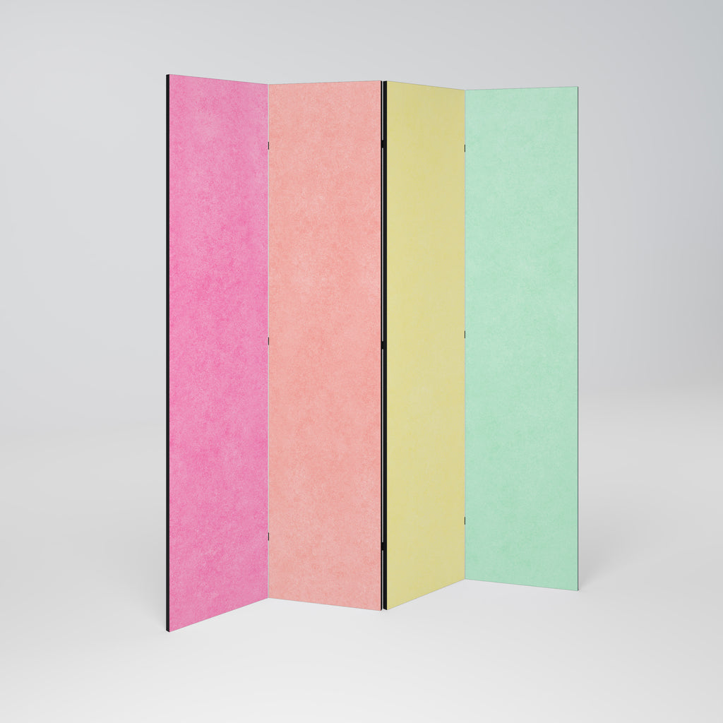 LIKE A ROLLING SHADE Decorative 4-Panel Room Divider