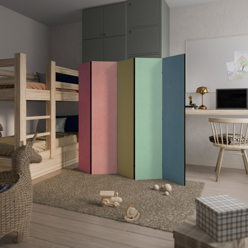 LIKE A ROLLING SHADE Decorative 5-Panel Room Divider