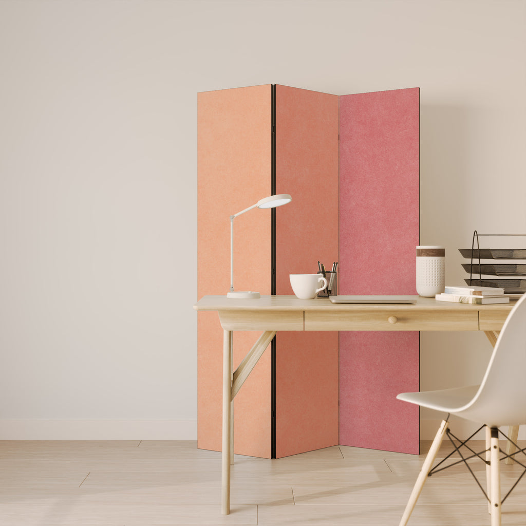 Biombo decorativo de 3 paneles con aroma a alcohol rosa