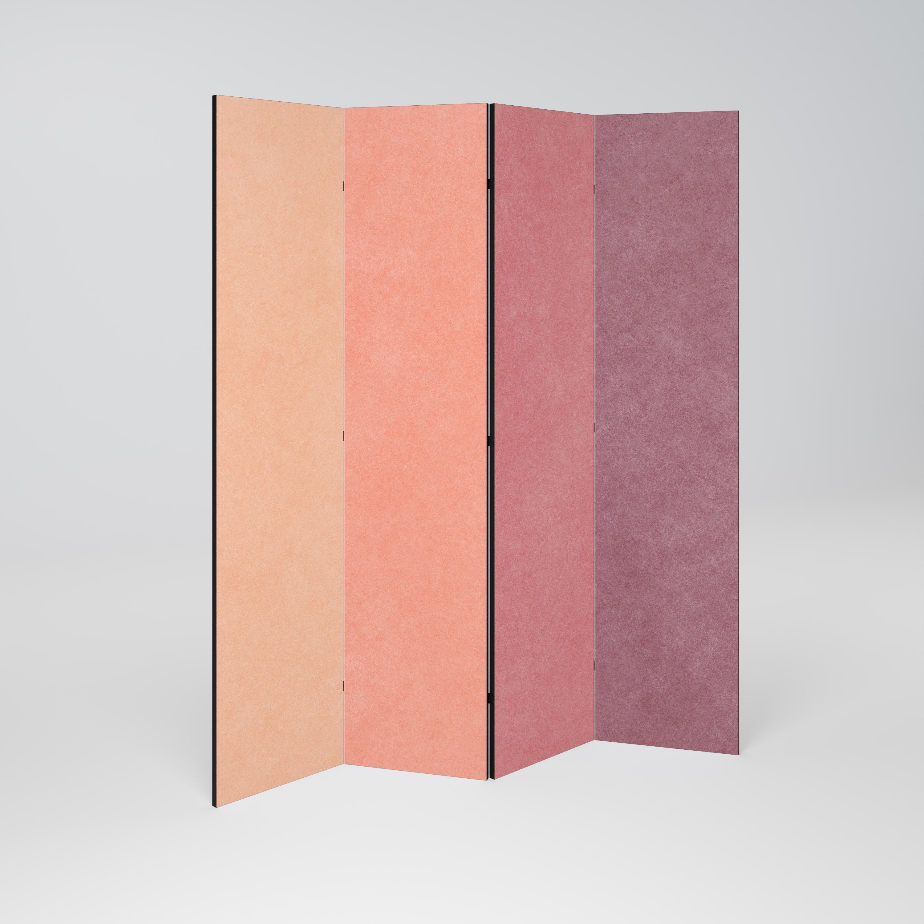 Biombo decorativo de 4 paneles con aroma a alcohol rosa