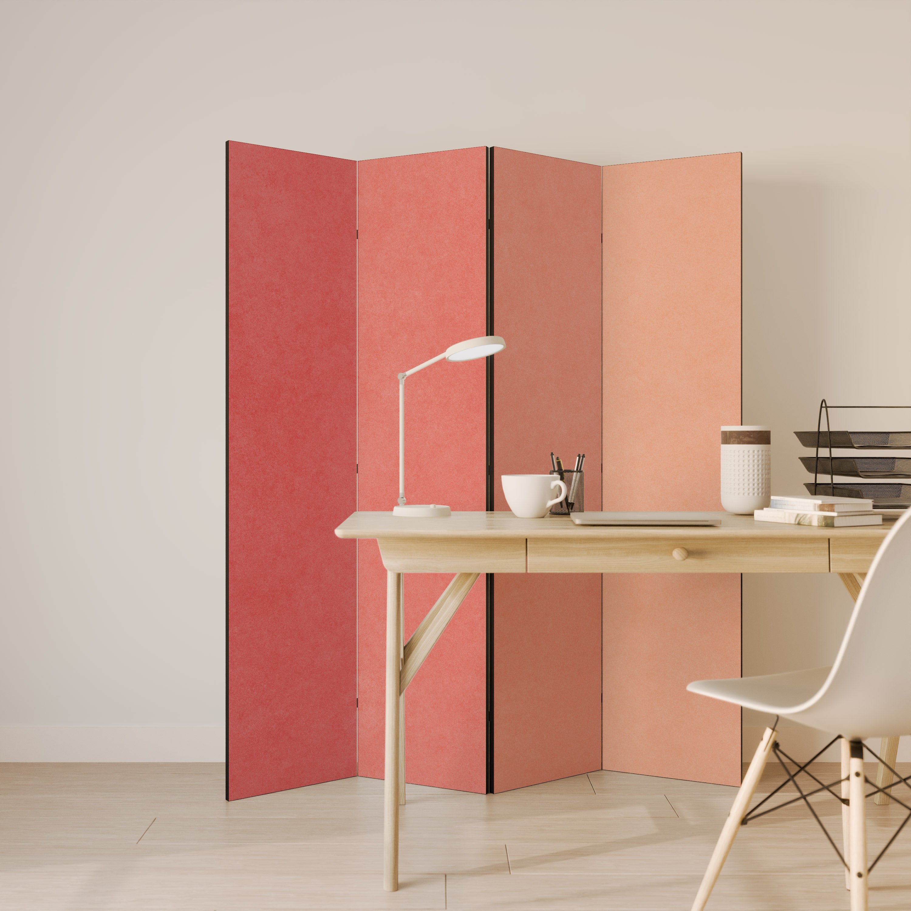 Biombo decorativo de 4 paneles PEACH OF MY HEART