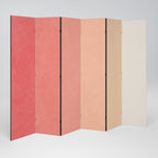 PEACH OF MY HEART Decorative 6-Panel Room Divider