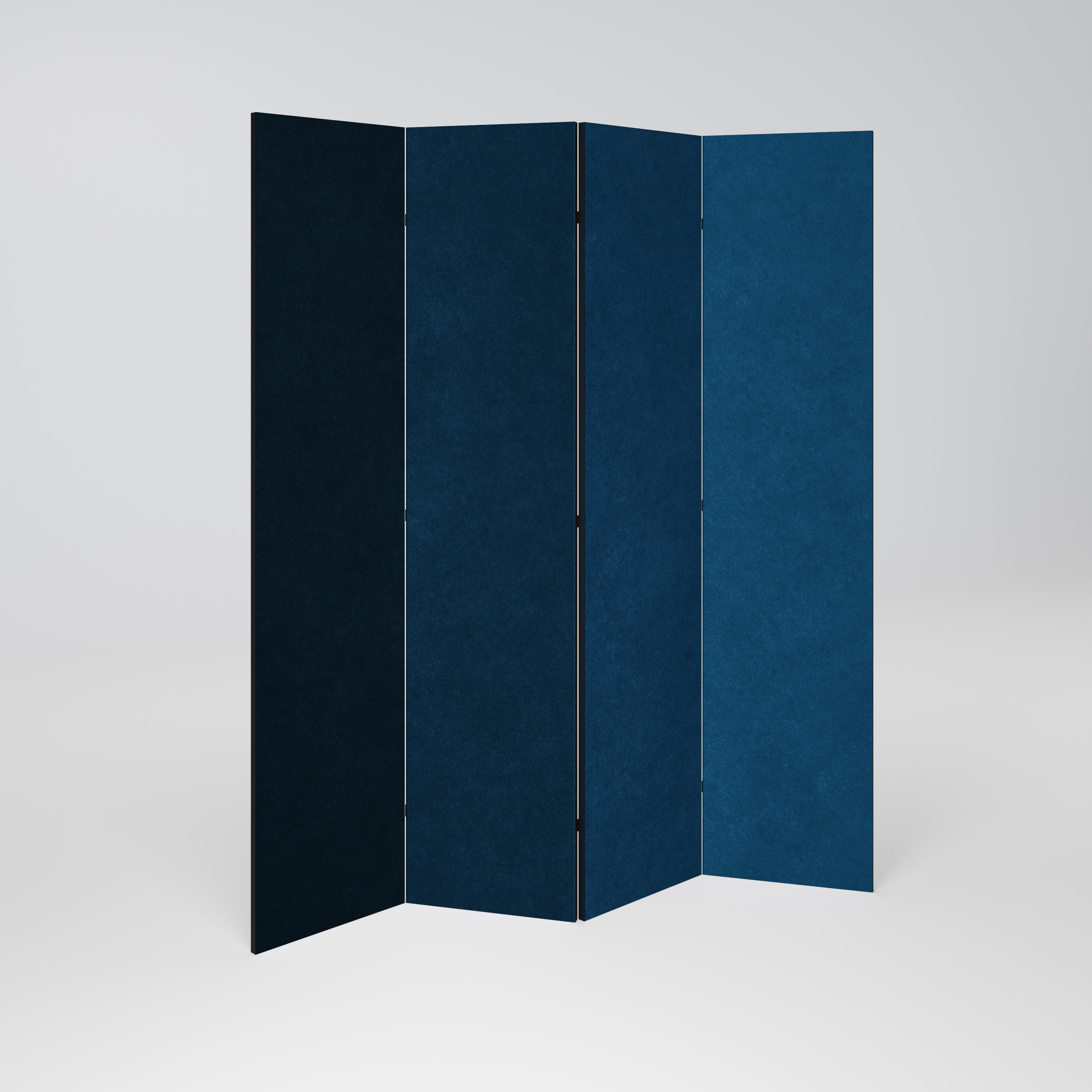 Divisor de ambientes decorativo de 4 paneles SHAKE IT BLUE