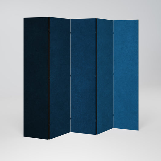 SHAKE IT BLUE Biombo de 5 paneles
