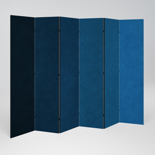 SHAKE IT BLUE Biombo de 6 paneles