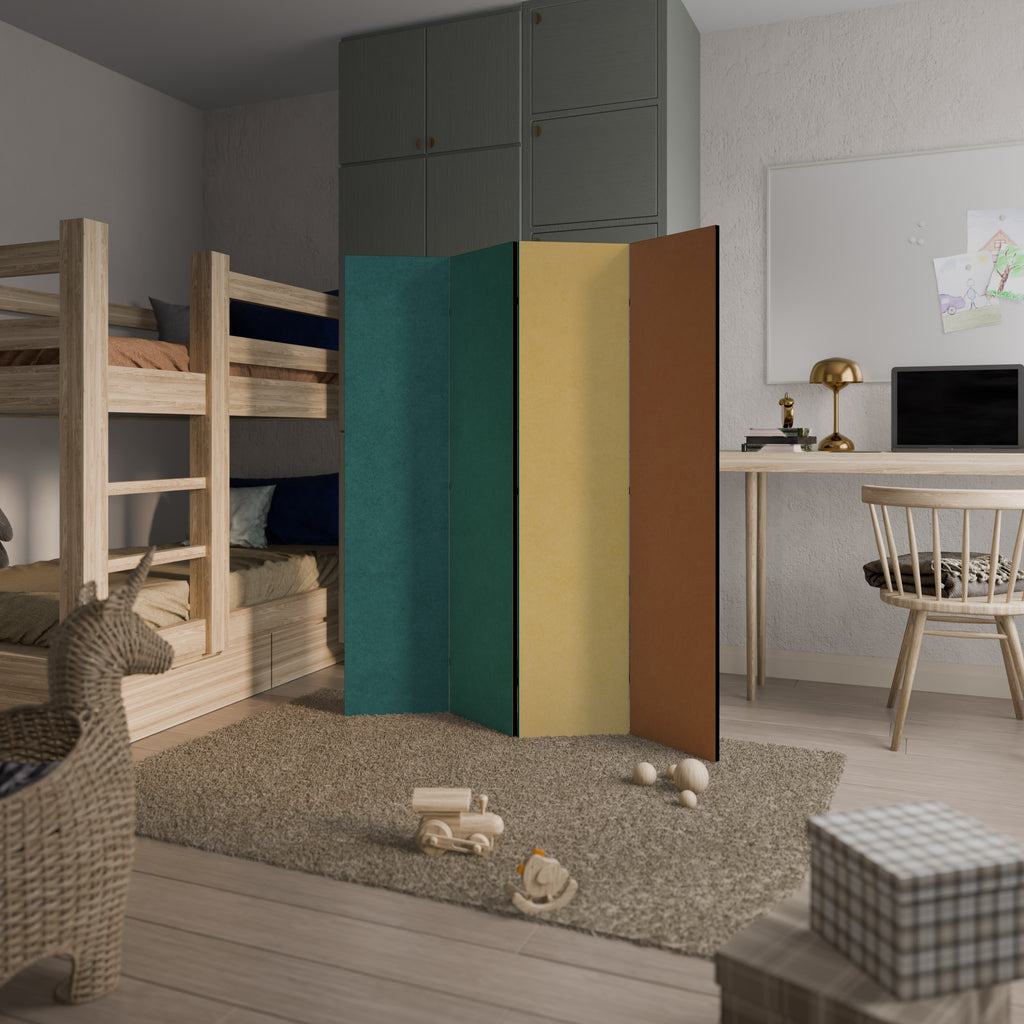 VIVA LA COLOR Biombo de 4 paneles