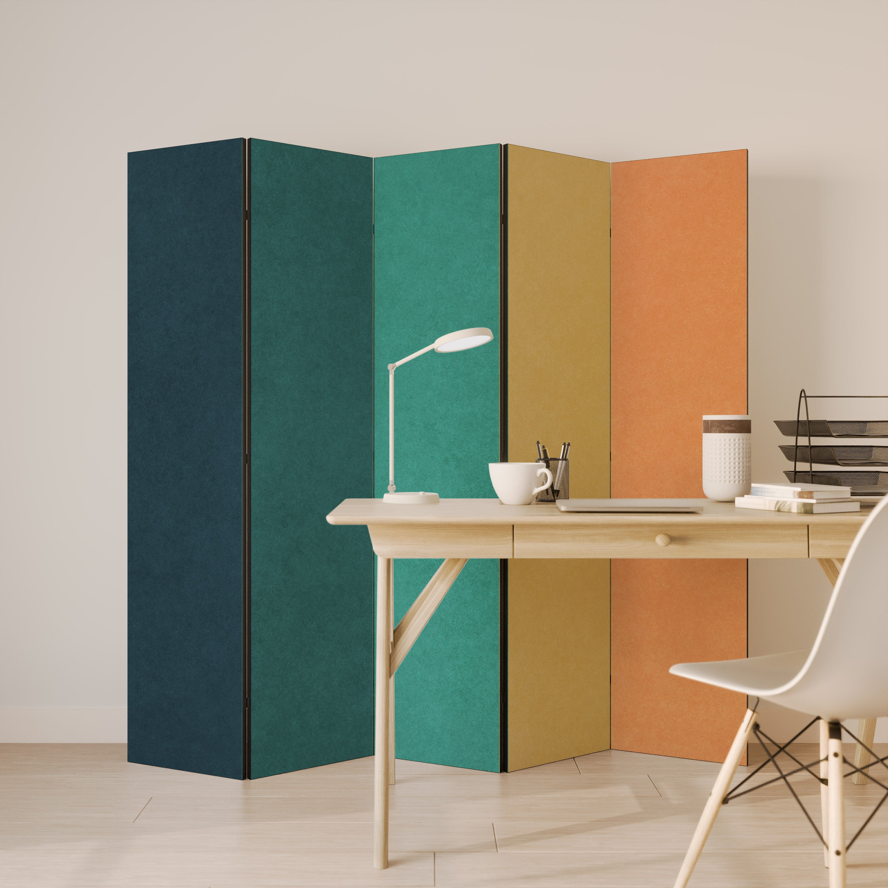 VIVA LA COLOR Decorative 5-Panel Room Divider