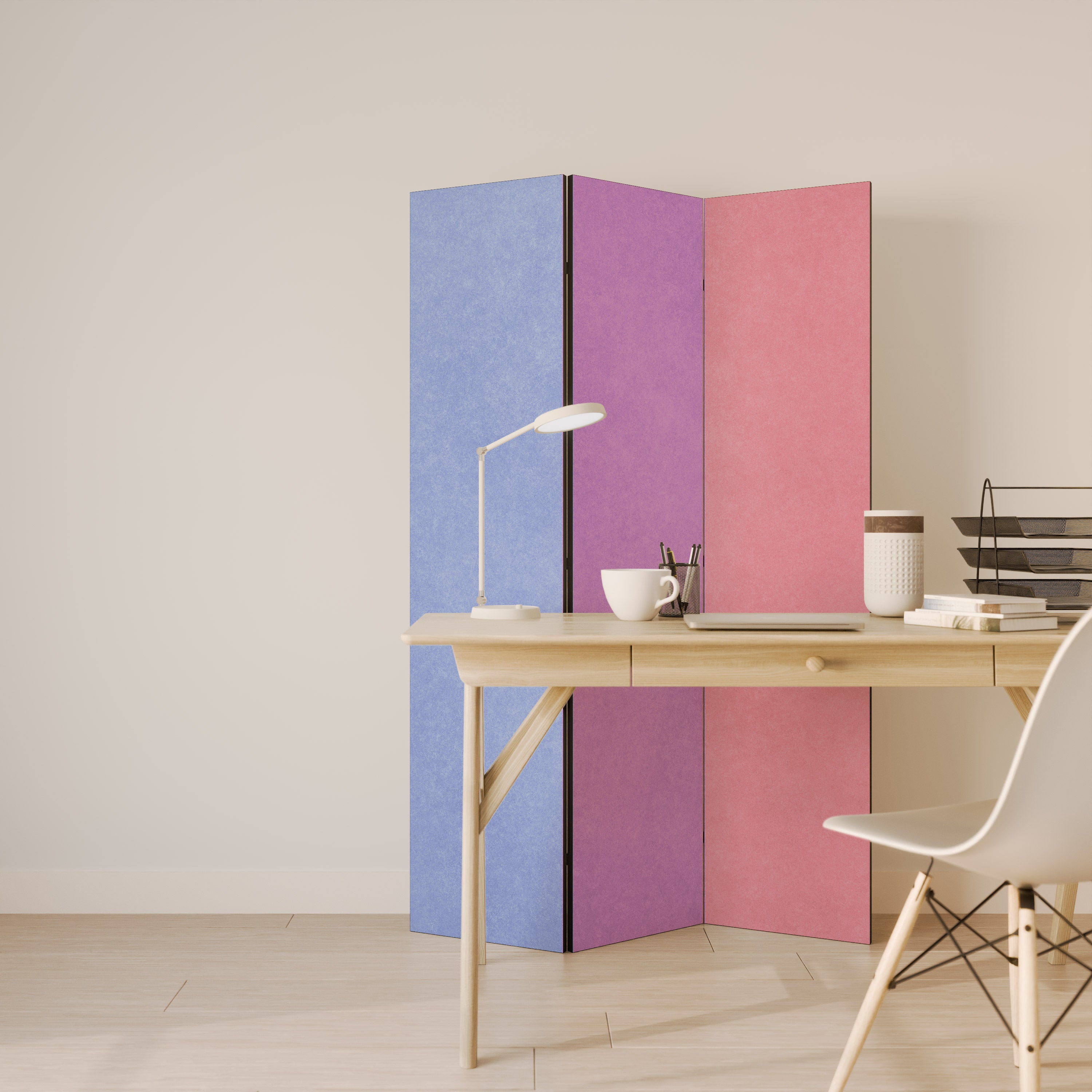 MI CORAZÓN SE LLENARA DE COLOR Separador de ambientes decorativo de 3 paneles