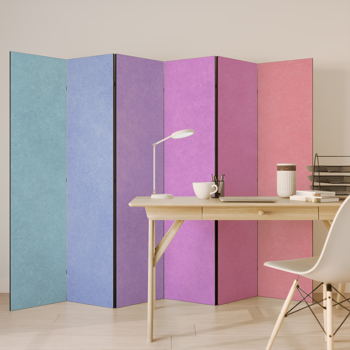 MY HEART WILL COLOR ON Biombo de 6 paneles