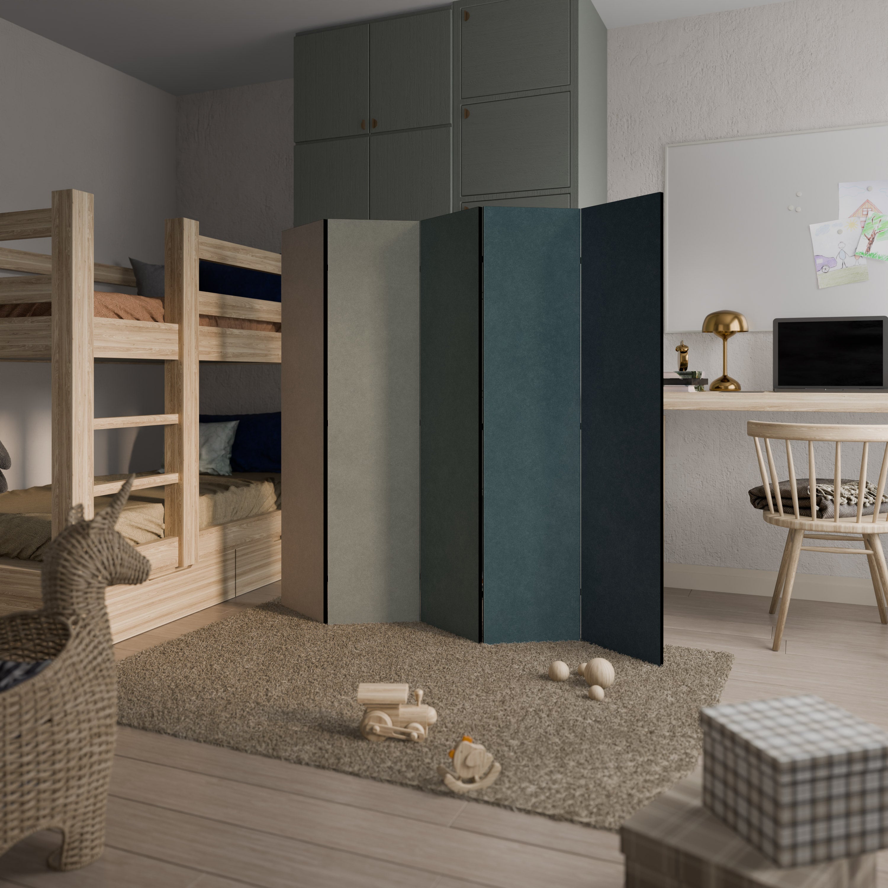 NORTH SEA ROMANCE 5-Panel Room Divider