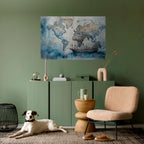 NAVIGATING CLOUDS Peel and Stick Horizontal Poster