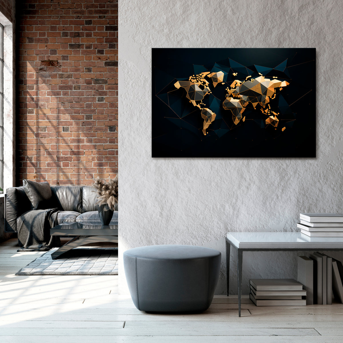 SHIMMERING WORLD SYMMETRY Cuadro en lienzo horizontal