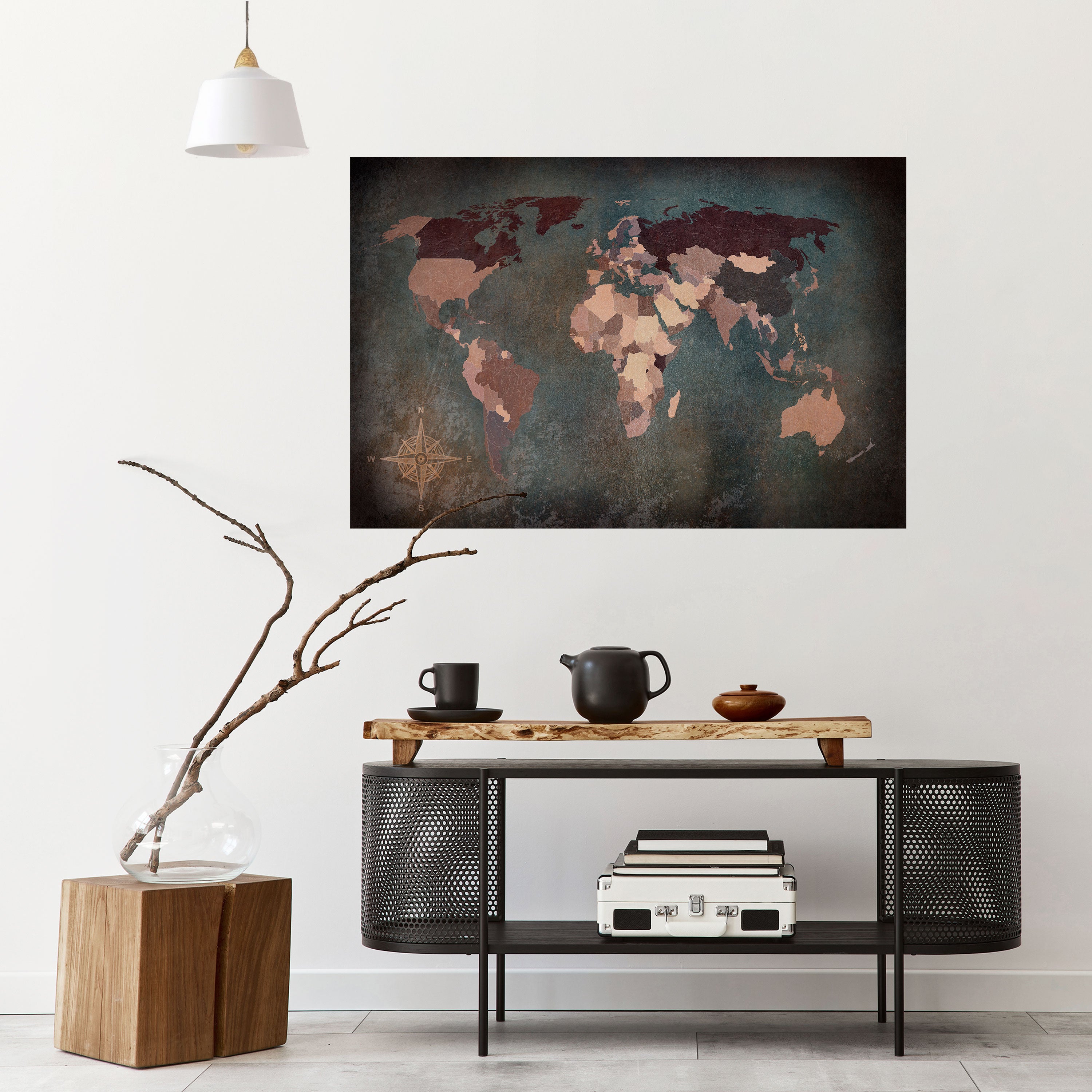 Póster horizontal autoadhesivo "TESELAS ARTÍSTICAS DE LA TIERRA"