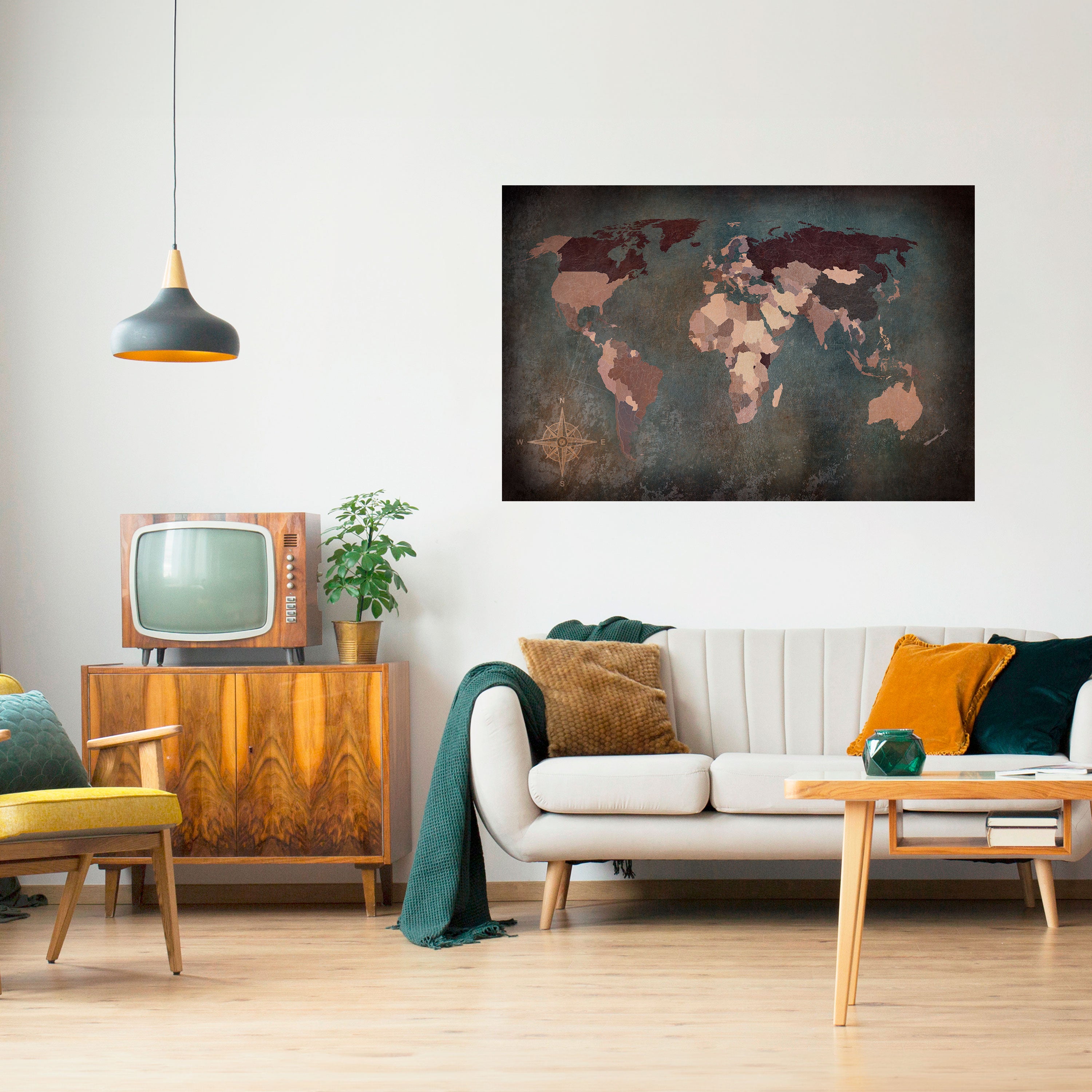 Póster horizontal autoadhesivo "TESELAS ARTÍSTICAS DE LA TIERRA"