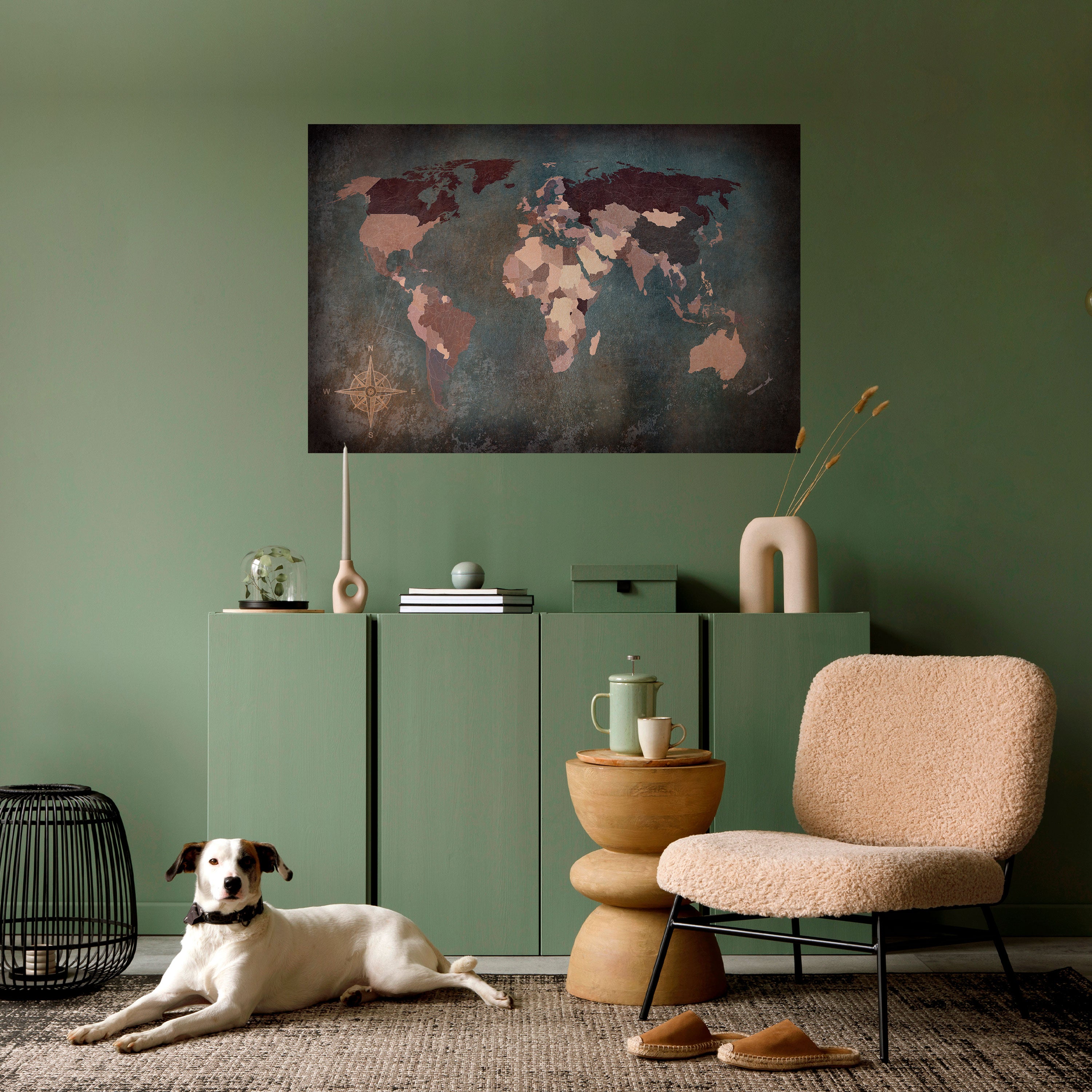 Póster horizontal autoadhesivo "TESELAS ARTÍSTICAS DE LA TIERRA"