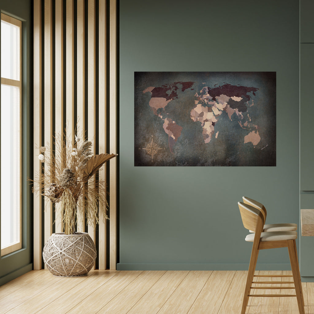 Póster horizontal autoadhesivo "TESELAS ARTÍSTICAS DE LA TIERRA"