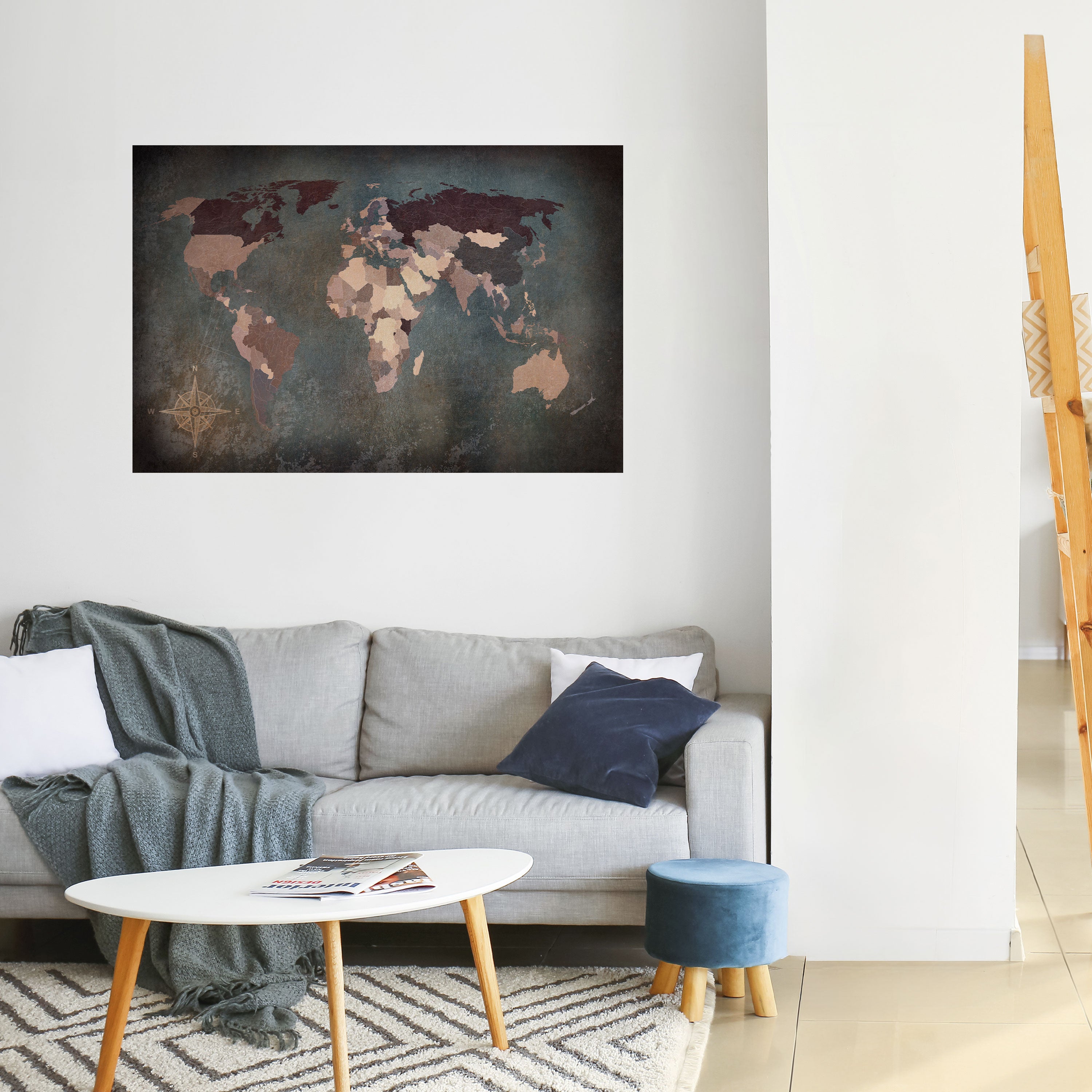 Póster horizontal autoadhesivo "TESELAS ARTÍSTICAS DE LA TIERRA"