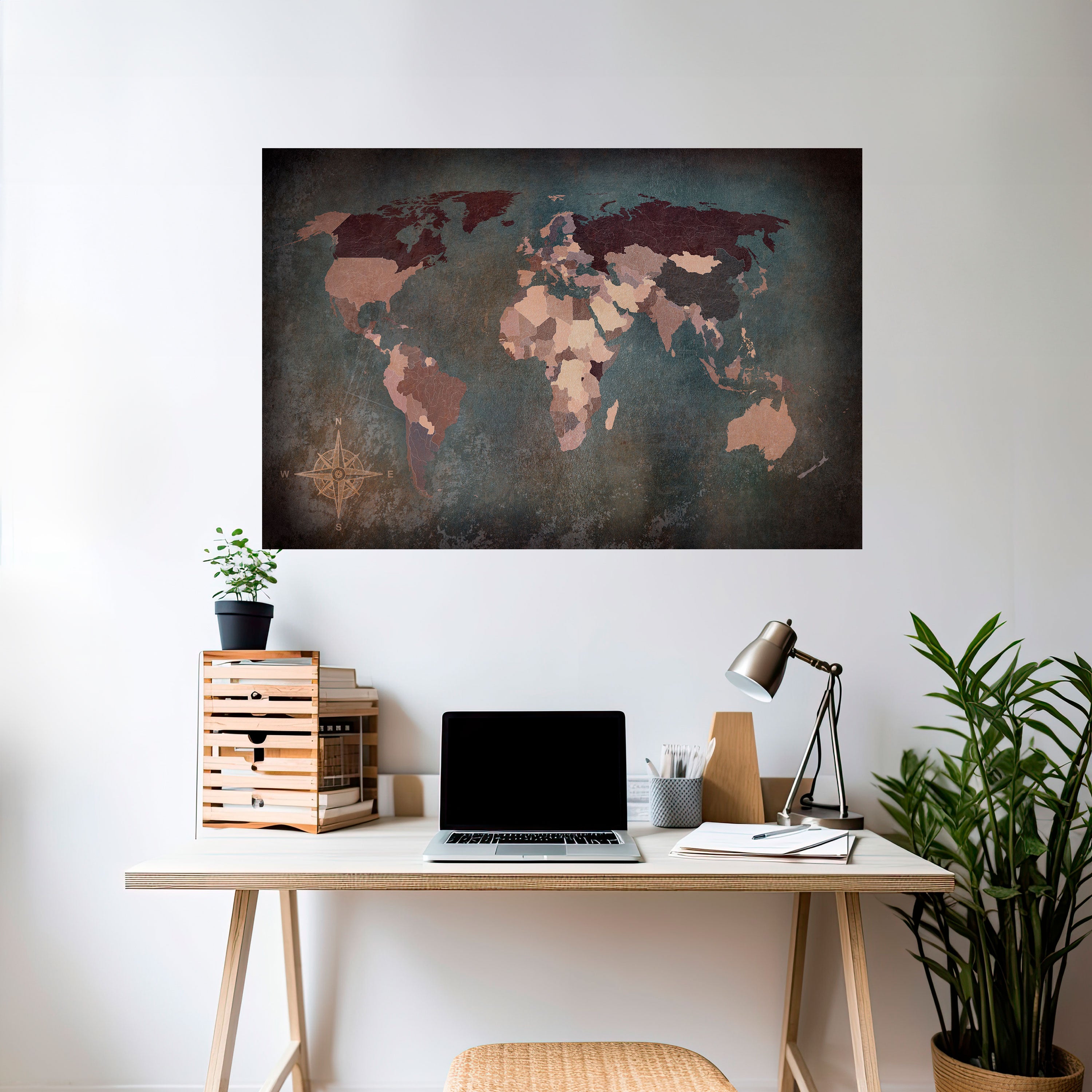 Póster horizontal autoadhesivo "TESELAS ARTÍSTICAS DE LA TIERRA"