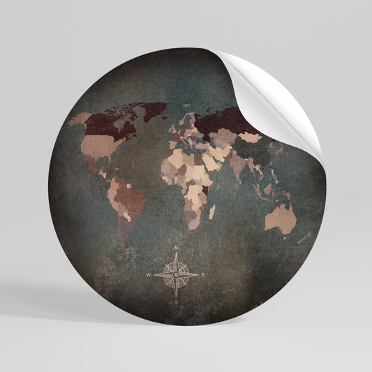 EARTH'S ARTISTIC TESSERAE Vinilo adhesivo redondo