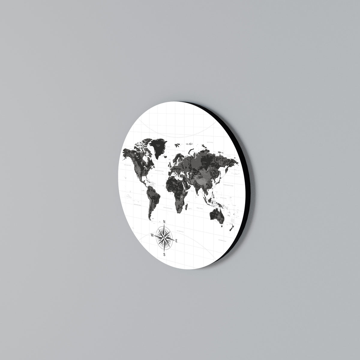 GLOBAL SHADOWS Arte de pared redondo